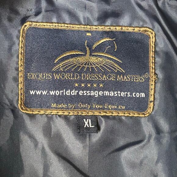 Exquis‎ World Dressage Masters Down Vest Size XL Navy Puffer Equestrian Western - Picture 4 of 8